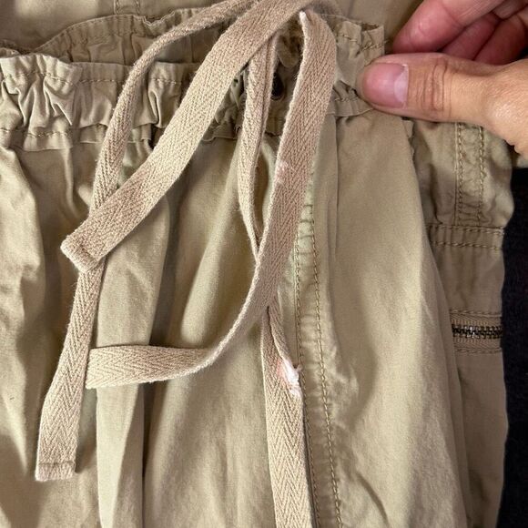 Vintage Sigrid Olsen Cargo Capri Cropped Pants Womens‎ 4 Beige Coastal Spring - Picture 5 of 10